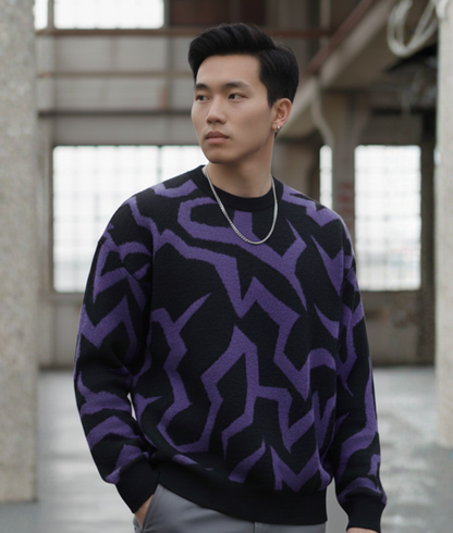 Baby Saja Demon Pattern Knit Sweater