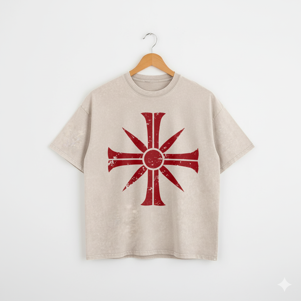 PEGGIES Eden's Gate Acid Wash Oversize Far Cry 5 T-Shirt