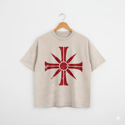 PEGGIES Eden's Gate Acid Wash Oversize Far Cry 5 T-Shirt