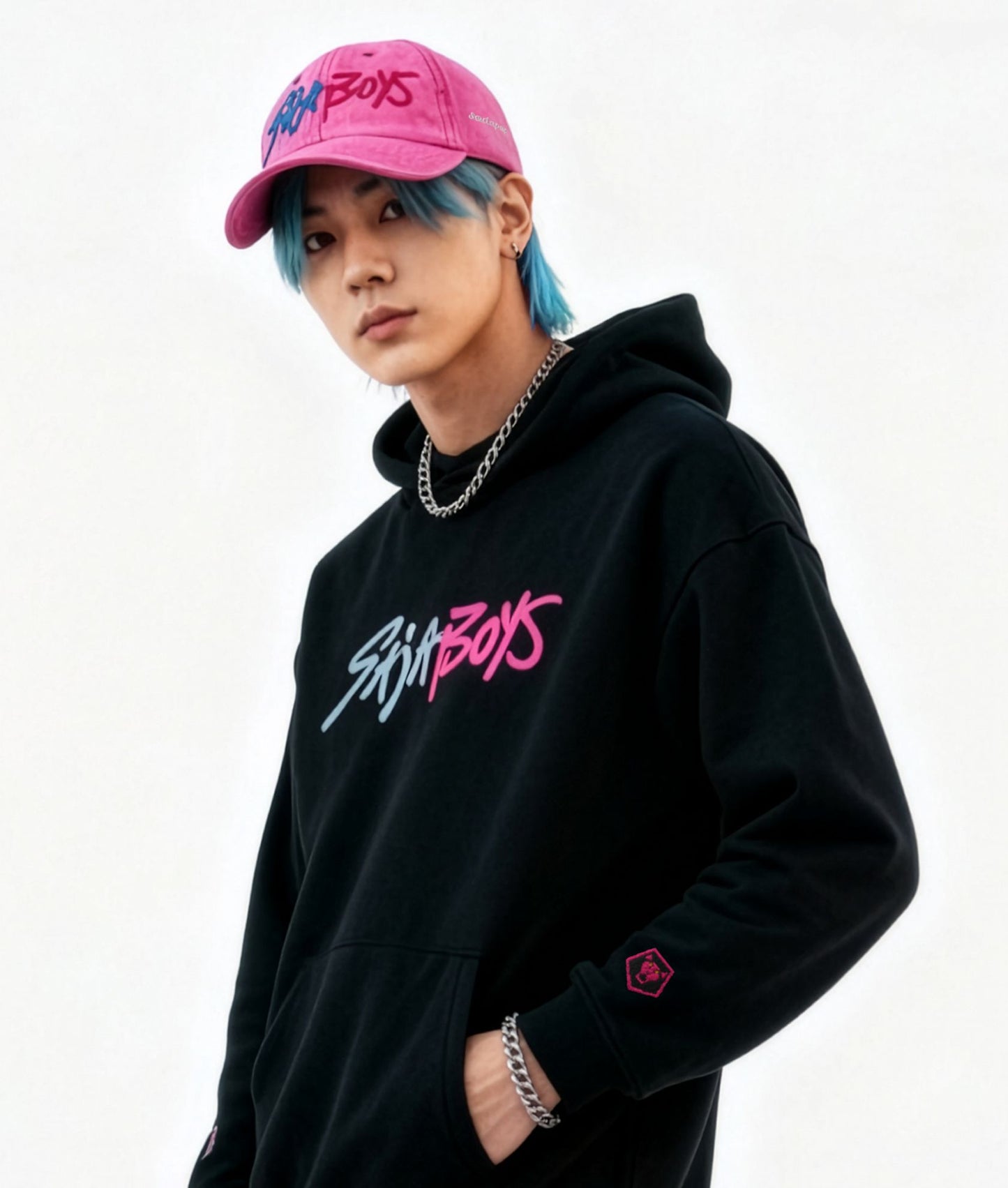 Saja Boys Embroidered Oversized Heavyweight Hoodie