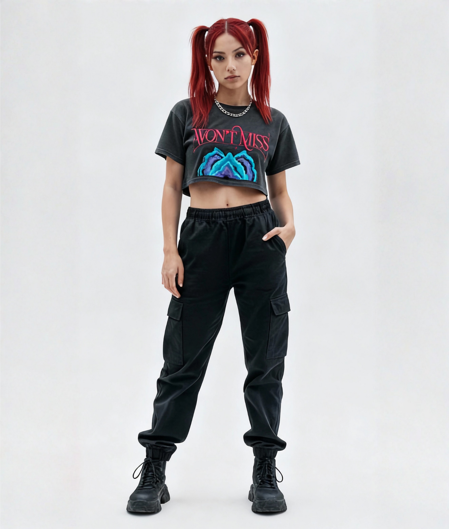 Deluxe MIRA Cosplay Won't Miss Snow Washed Crop Top