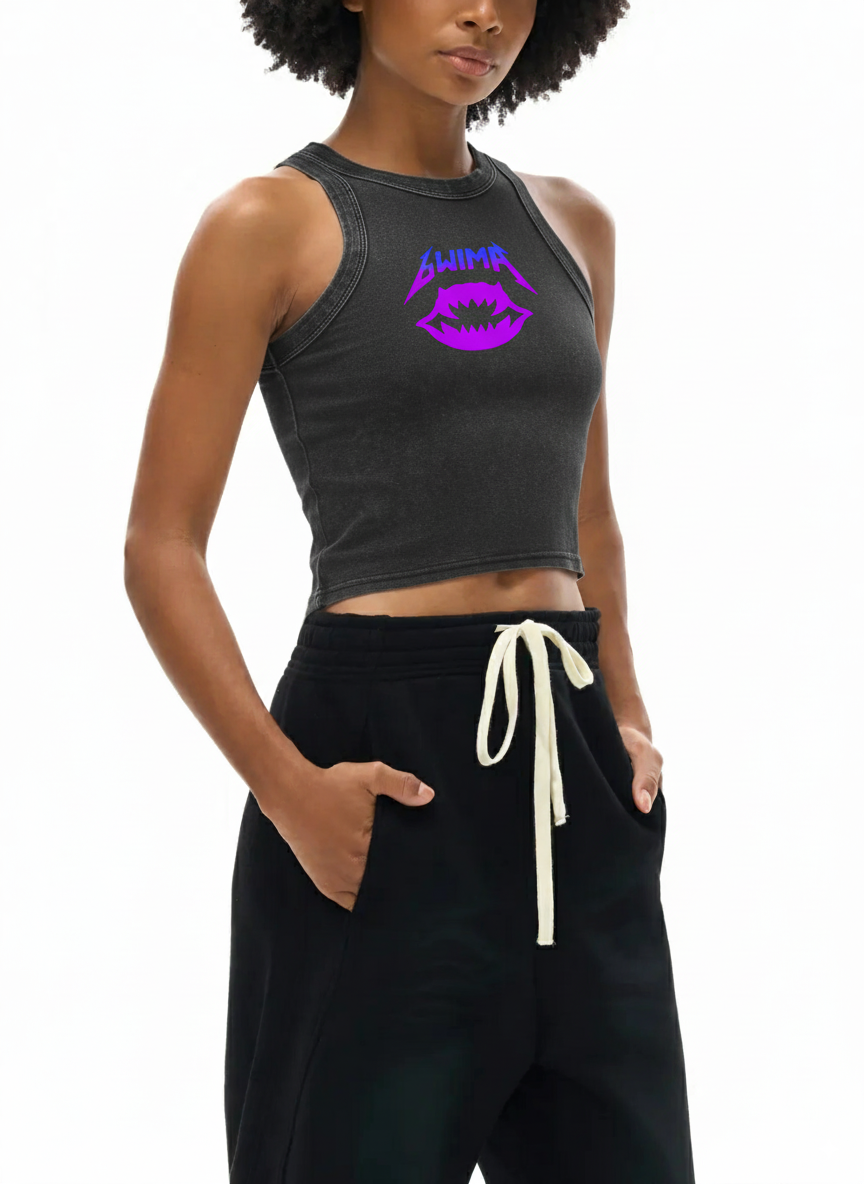 Gwima Obsessed Fan Snow Washed Tank Top