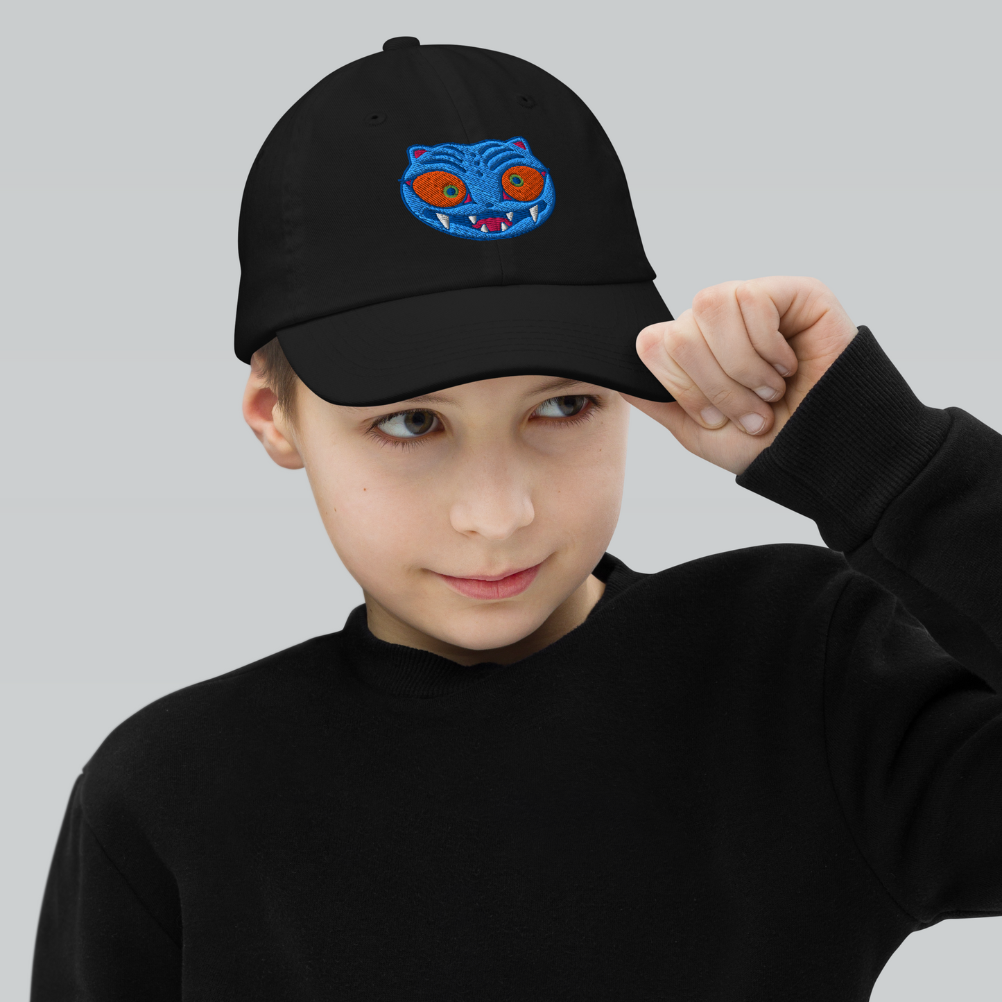 Youth Derpy Tiger Embroidered KPOP Baseball Cap