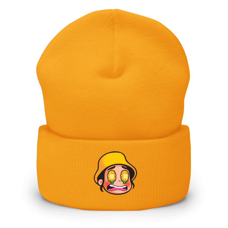 Corn Eyes Zoey Embroidered Cuffed Beanie